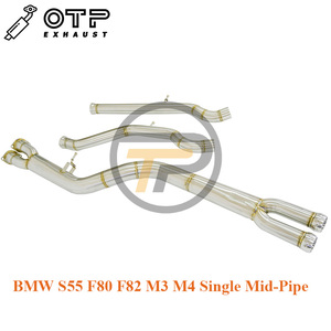 Tuyau d'échappement OTP pour <span class=keywords><strong>BM</strong></span> S55 F80 F82 M3 M4 Tur bo simple Midpipe haute <span class=keywords><strong>Performance</strong></span> SUS304 en acier inoxydable - Product Image 5