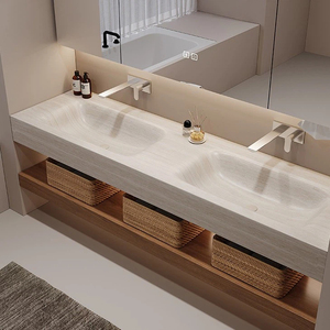 Mobili Bagno Moderni con Lavabo e Specchio, Set <span class=keywords><strong>Sanitario</strong></span>, Mobile Bagno Sospeso - Product Image 5