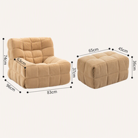 Canapé paresseux individuel, inclinable pour se reposer et dormir, petit canapé de loisirs pour salon, balcon, chambre à coucher
