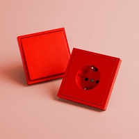 Nuevo Diseño Popular, Interruptor de Pared para Hotel de 220V 16A, 1 Grupo, 1 Vía, Color Rosa, Dorado, Marrón, Escarlata, Enchufe Europeo