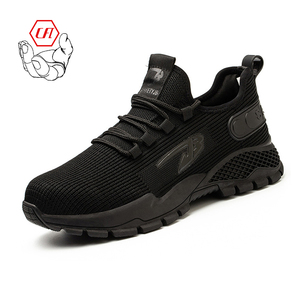 Fashion Breathable Safety Shoe Casual <strong>Trainers</strong> Men's Safety Shoe Fly Knit Steel Toe Non-slip Men's <strong>Work</strong> Shoes - Product Image 1