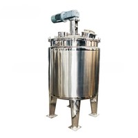 Cuve de mélange à couvercle rabattable monocouche en acier inoxydable 304 de qualité alimentaire de 100L à 1000L avec agitateur