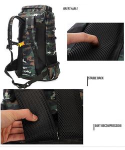 Sac à dos de randonnée tactique imperméable de grande capacité 70L pour le camping, le sport et la randonnée - Product Image 5