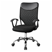 Chaise de bureau en maille réglable pivotante ergonomique, chaise de travail informatique respirante avec dossier, chaise de conférence et de réception avec accoudoirs