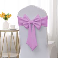 Foulards de chaise de mariage jaunes épais et élastiques, décorations de fête, grand nœud extensible, sangle de dossier de siège gratuite, décoration de mariage