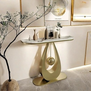 Mesa <span class=keywords><strong>Consola</strong></span> de Estilo Italiano Moderno y Minimalista, de Piedra, de Lujo, para la Entrada, Mesa de Pared para <span class=keywords><strong>Sala</strong></span> de Estar - Product Image 1