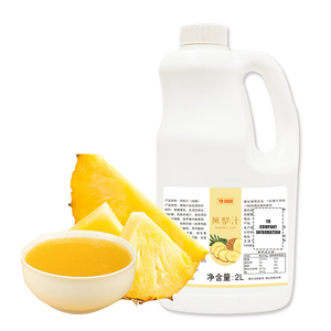Concentré de jus d'ananas en bouteille de 2 L, sirop de fruits fraîchement pressé pour les smoothies, les boissons, prêt à l'emploi, sucré, parfumé, délicieux - Product Image 2