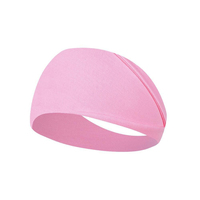 Bandeau de sport élastique en coton pour hommes et femmes, couleur unie, idéal pour le yoga, la course, le fitness et l'entraînement (vente en gros)