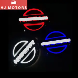 Светодиодная эмблема, логотип автомобиля 3D 4D 5D, светодиодная лампа, эмблема передней решетки автомобиля, эмблема для BMW Nissan VW Audi, автомобильная светодиодная эмблема