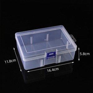Scatola di Plastica Trasparente PP Sostenibile con 6 Scomparti, 16,4*11,8*5,8cm, per Organizzazione e Conservazione di Utensili - Product Image 1