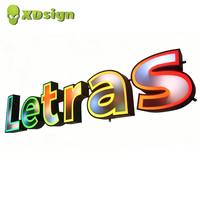 Lettres lumineuses LED personnalisées 3D, couleur magique, étanches IPX7, enseignes publicitaires extérieures pour entreprises, éclairage de magasins et de voitures