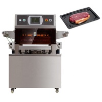 Sellador automático de bandejas VSP 1218, máquina de envasado al vacío de carne y pescado para envasado de alimentos