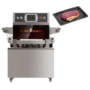 Máquina de embalagem a vácuo de carne pele VSP 1218 peixe de pele a vácuo pacote de alimentos máquina seladora automática de bandeja para a carne