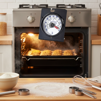 Termometer Oven & Dapur ShenWei SWK-005 Berbahan Baja Tahan Karat, Tidak Perlu Listrik untuk Memanggang, BBQ, Memasak