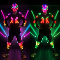 Costume de robot lumineux à LED RGB pour DJ, Halloween, Nouvel An, soirées en boîte de nuit, accessoires de fête