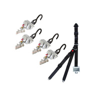 Kit de système de ceintures de retenue d'arrimage de véhicule pour fauteuil roulant rétractable