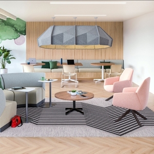 Lampada a Sospensione Modulare in Feltro PET Acustico Stile Europeo, LED 3500K Bianco Caldo, CRI 90, 900 Lumen per Casa, Ufficio, Hotel, Sale Riunioni - Product Image 1