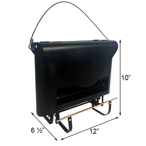 Mangeoire à <span class=keywords><strong>oiseaux</strong></span> JH-Mech résistante aux intempéries <span class=keywords><strong>pour</strong></span> l'extérieur, résistante aux écureuils, suspendue, en acier au carbone noir avec revêtement en poudre - Product Image 2