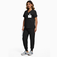 Ensemble de Blouses d'Infirmière Premium OEM pour Femmes - Tenue de Travail Confortable et Respirante en Spandex/Coton Extensible pour Hôpital