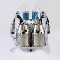 Une seule personne est nécessaire pour utiliser la machine à traire les vaches, équipement de traie à double seau avec pompe à vide.