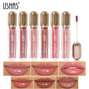 Bestseller USHAS Matte Flüssiger Lippenstift mit Perlglanzeffekt Nicht Klebend Wasserfest Mineralisch Feuchtigkeitsspendender Flüssiger Lipgloss Make-up - Product Image 1