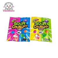 Bonbons croquants acidulés aux saveurs de fruits mélangés, bonbons durs croustillants, collation pour enfants