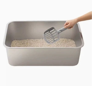 Lynpet Vente en gros, promotion, OEM ODM personnalisé, bac à litière <span class=keywords><strong>pour</strong></span> <span class=keywords><strong>chat</strong></span> en acier inoxydable, grande taille, facile à nettoyer - Product Image 4