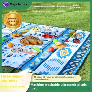 Estera de playa impermeable ultrasónica plegable de gran tamaño, película de aluminio gruesa, estera de Picnic a prueba de humedad para acampar al aire libre y senderismo - Product Image 3