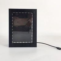 Boîte à Ombre Personnalisée Taille et Profondeur 5x7 Pouces Étui de Présentation Simple Noir avec Éclairage LED Cadre de Boîte à Ombre Noir