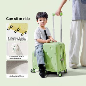 <span class=keywords><strong>Valigia</strong></span> Cavalcabile per <span class=keywords><strong>Bambini</strong></span> 20 Pollici, Bagaglio <span class=keywords><strong>con</strong></span> Sedile 2-in-1, Passeggino per <span class=keywords><strong>Bambini</strong></span>, Trolley da Viaggio per Studenti, Scatola Giocattolo da Imbarco - Product Image 6