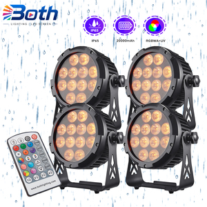 Professional <b>Battery</b> Wireless PAR Light 12x18W RGBWA UV 6in1 Waterproof DMX APP Stage Light for Event Wedding - Product Image 1