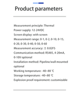 Sonde de vent intelligente FY-WS8211 avec unité centrale séparée, lecture directe 15-36V pour la mesure du vent/météorologie