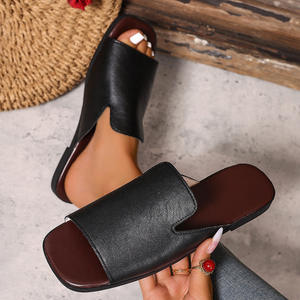 <span class=keywords><strong>Sandales</strong></span> <span class=keywords><strong>d</strong></span>'été chics de grande taille pour femmes, polyvalentes, <span class=keywords><strong>d</strong></span>écontractées, plates, à bout ouvert, pour un usage quotidien et la <span class=keywords><strong>d</strong></span>étente à la maison - Product Image 1