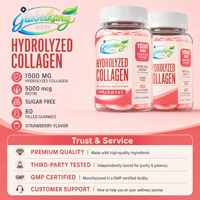 Gummies de collagène 1500mg, Gummies de collagène et biotine 5000mcg, Fabrication sous marque privée OEM ODM, Emballage personnalisé, Vente en gros