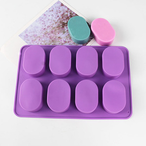 Llegada Art-molde de silicona para jabón, 8 cavidades, ovalado, fabricación de jabón - Product Image 6