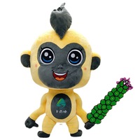 CE CPC ASTM jouet en peluche de singe de conception personnalisée de haute qualité, usine professionnelle de peluche d'anime fait à la main avec logo personnalisé