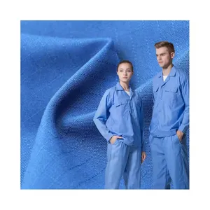 Preiswert 150 D 300 D Polyester-Garn Streifen-Gitter antistatisch leitfähig Reinraum-Textil ESD einheitlicher Stoff