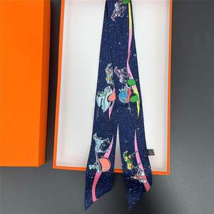 90*5cm Koreanischer Stil Vielseitiges Neues Modisches Auto-förmiges Damen-Bindeband Langes Haarband Fließendes Band Kleines Halstuch - Product Image 6