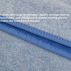 Serviette de bain surdimensionnée 100% coton biologique Jacquard logo personnalisé Serviette de plage Jacquard tissé velours Serviette en coton à absorption - Product Image 5