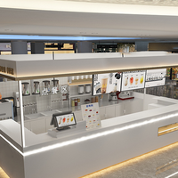 Meuble mini-kiosque moderne personnalisé Comptoir de café-bar pour cafés, boutiques, restaurants, hôtels et salons