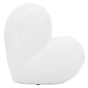 Scultura moderna a forma di cuore in ceramica per l'arredamento di casa, bagno e ufficio - Product Image 4