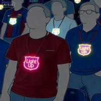 T-shirt à panneaux EL lumineux pour DJ, personnalisable, idéal pour la danse – Nouveauté très prisée