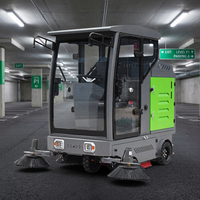 Balayeuse de voirie électrique autoportée, aspirateur de sol haute puissance, conception à double bac à poussière, alimentée par batterie à énergie nouvelle