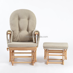 Fauteuil à bascule de maternité et d'allaitement 7 positions en bois pour chambre d'enfant et salon - Product Image 3