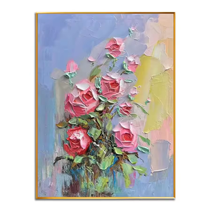 <span class=keywords><strong>Peinture</strong></span> par numéros de figures de fleurs inspirées de célèbres œuvres d'art pour salon, avec cadre flottant, peintures acryliques, impression UV - Product Image 1