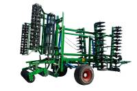 Grada de discos hidráulica plegable grande montada en rodamientos con implementos de tractor-Cultivador combinado para preparación de tierras