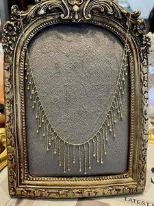 Collier ras du cou Xinfly en or véritable 18 carats, bijoux de mode avec artisanat en dentelle, environ 4 grammes, longueur 40+5 cm, chaînes fines - Product Image 3