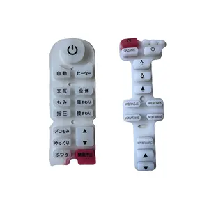 Bantalan Keypad silikon hitam dengan tombol karet karbon kustom karet silikon tombol Remote Control kunci Tv tombol kubah poli silikon