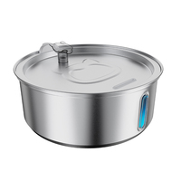 Fontaine de chat silencieuse 4L robinet Style sortie en acier inoxydable distributeur d'eau pour animaux de compagnie Charge fontaine à boire pour animaux de compagnie pour Reptiles autres