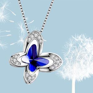 Colgante elegante de mariposa, joyería conmemorativa de vacaciones, collar de urna que se adapta a las cenizas conmemorativas - Product Image 4